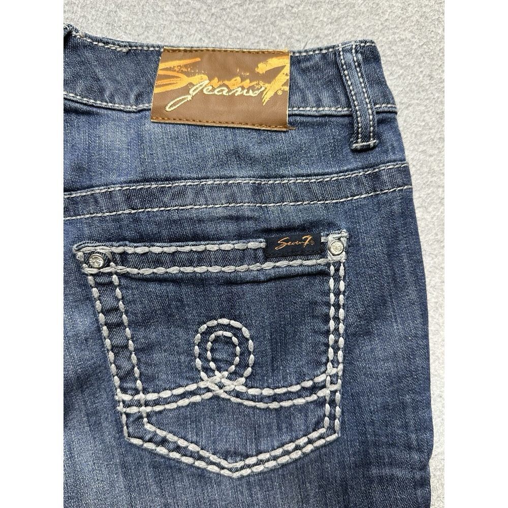 Seven7 Jeans Womens 16 Blue Denim Bootcut Western Rodeo Cowgirl Normcore Ladies